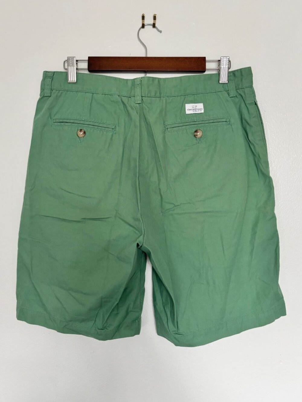 Vineyard Vines Mens Green Cotton Chino Shorts Size 32 Classic Fit - Picture 3 of 8